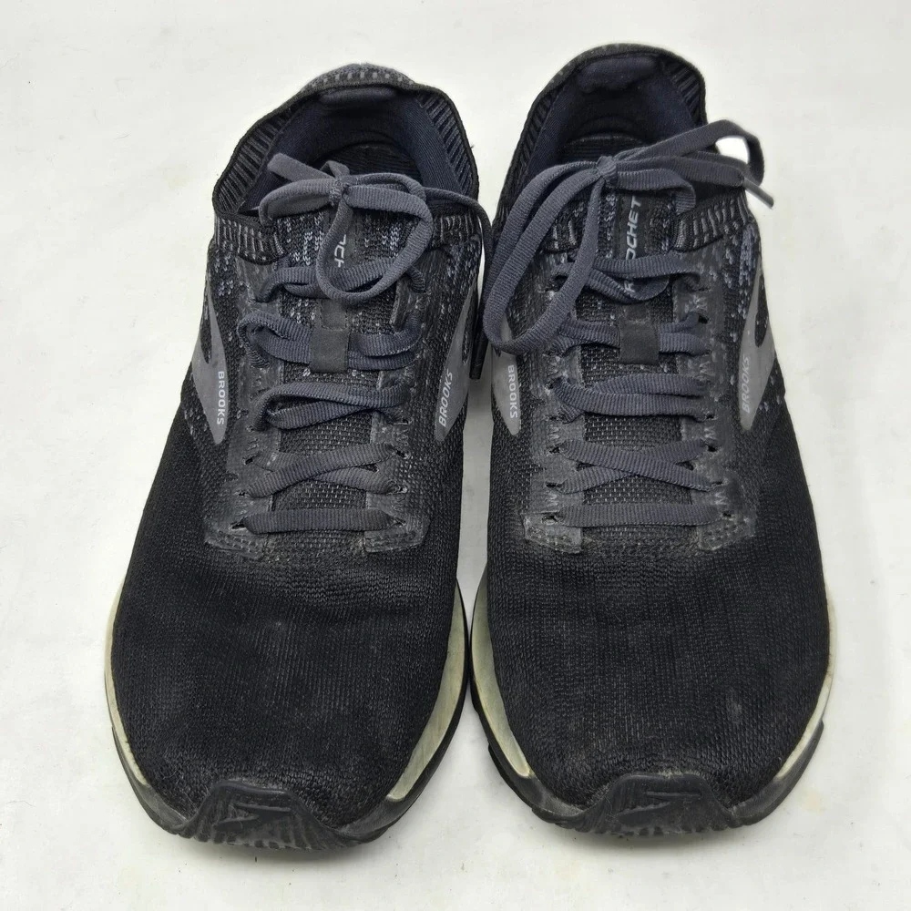 Brooks Ricochet Mens Running Shoes Black Grey Silver DNA AMP 1202821B057 Size 11